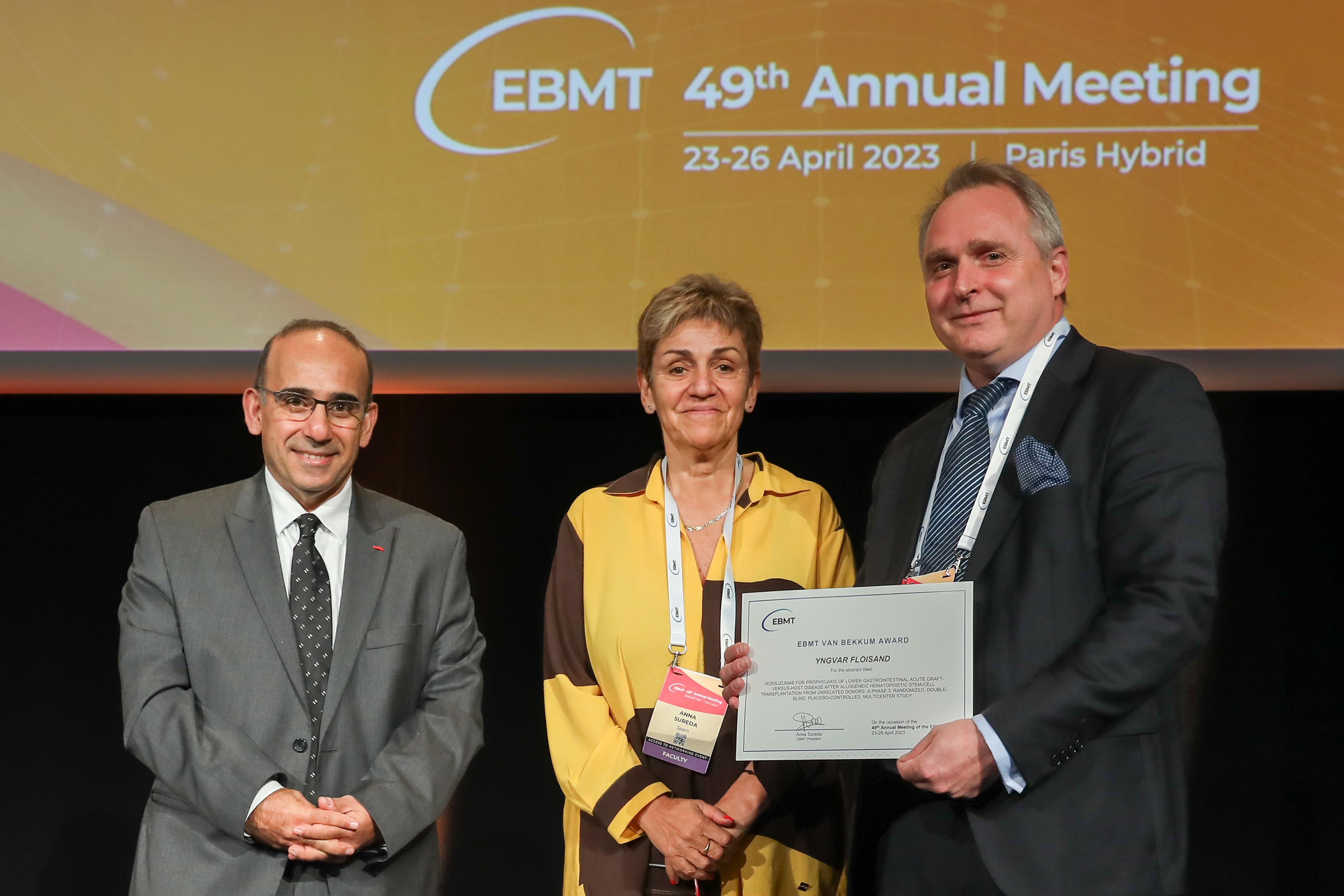 2023_04_24_EBMT_2023_PRESIDENTIAL_SYMPOSIUM_VAN BEKKUM AWARD_Yngvar Fløisand