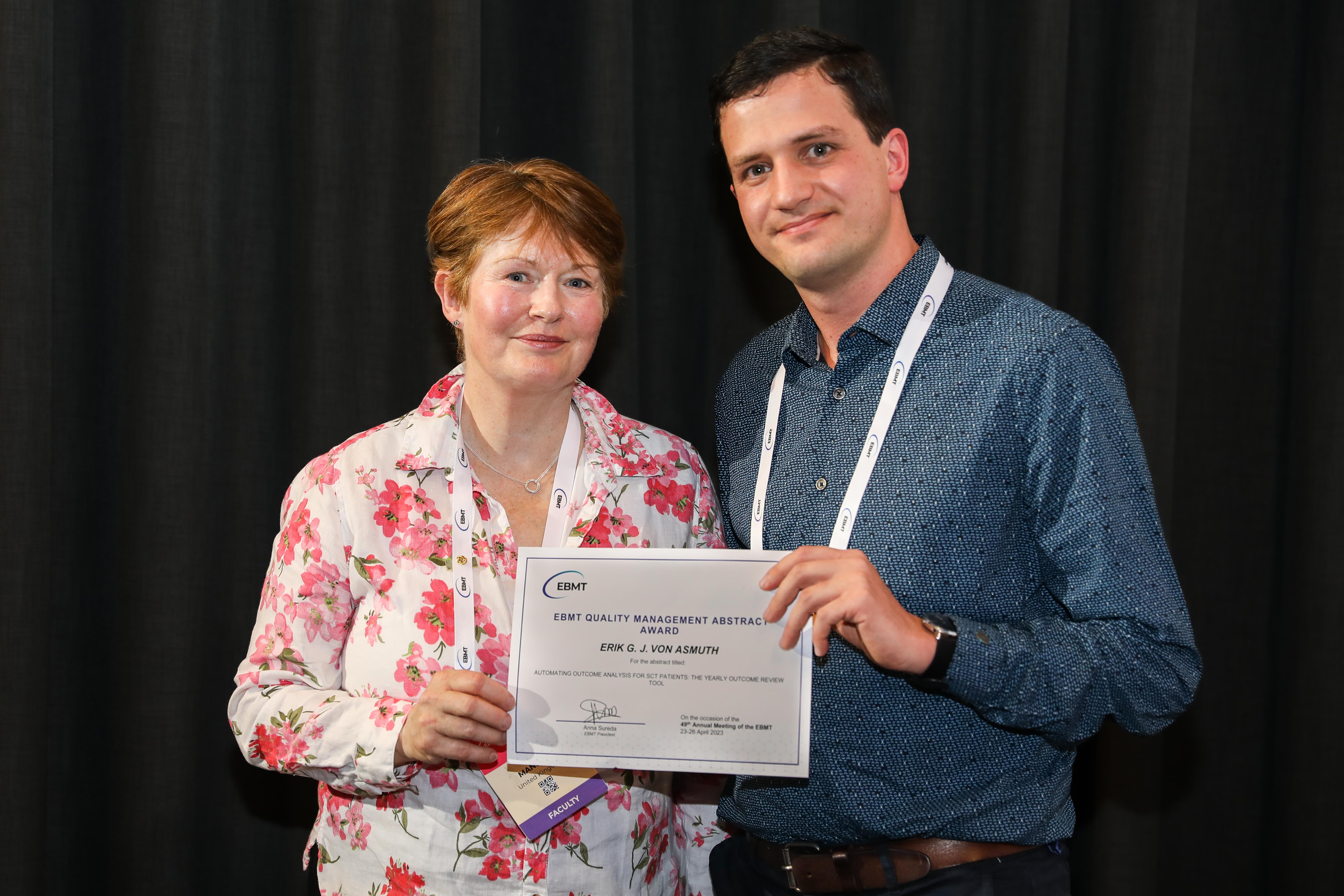 2023_04_25_EBMT_2023_QUALITY_ MANAGEMENT_ AWARD_Erik G. J. Von Asmuth