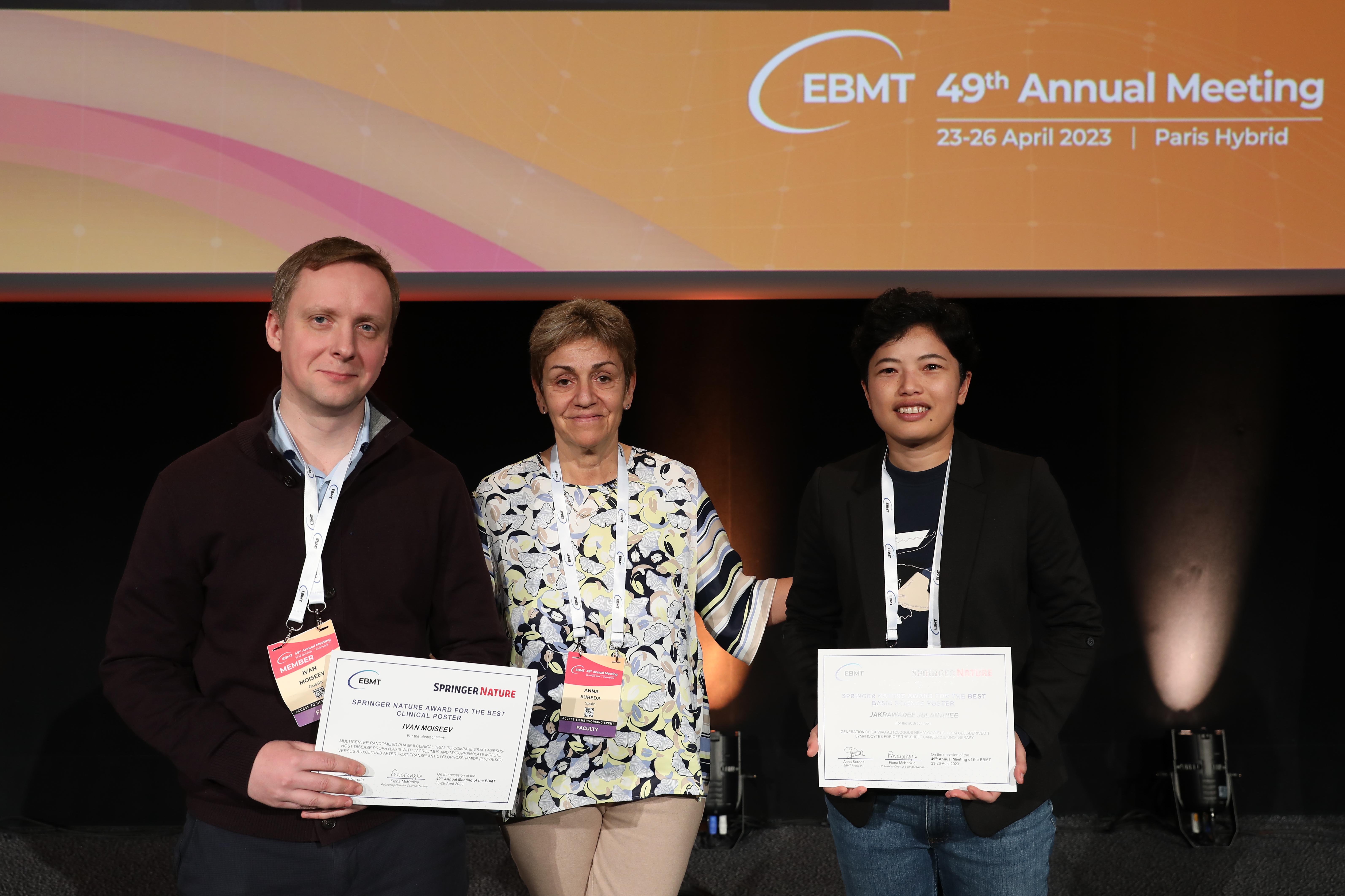 2023_04_26_EBMT_2023_Springer_Best Clinical Poster Award_Best Basic Science Poster Award