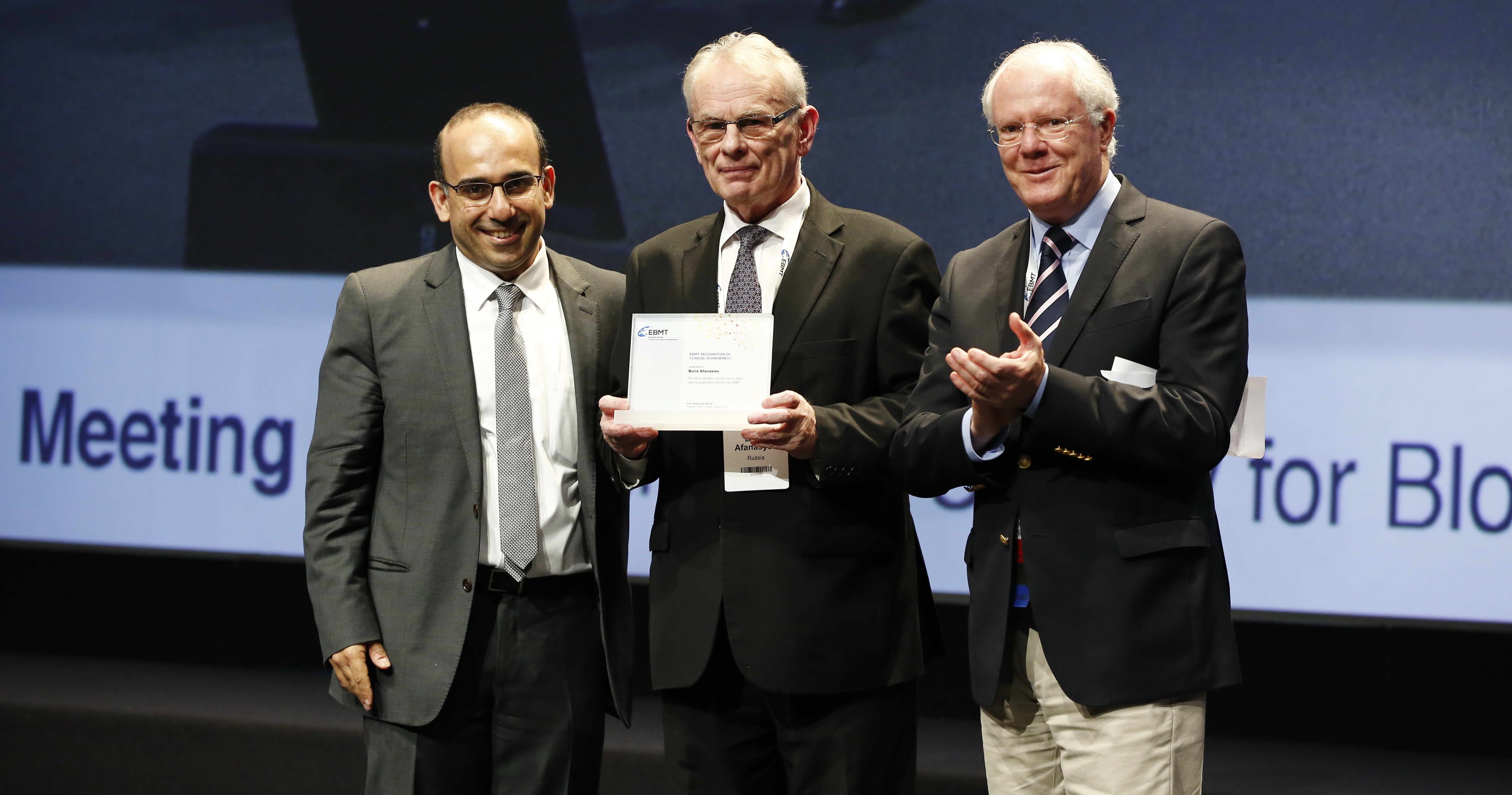 Clinical Achievements Award to Boris Afanasiev at EBMT 2018 Annual Meeting in Lisbon