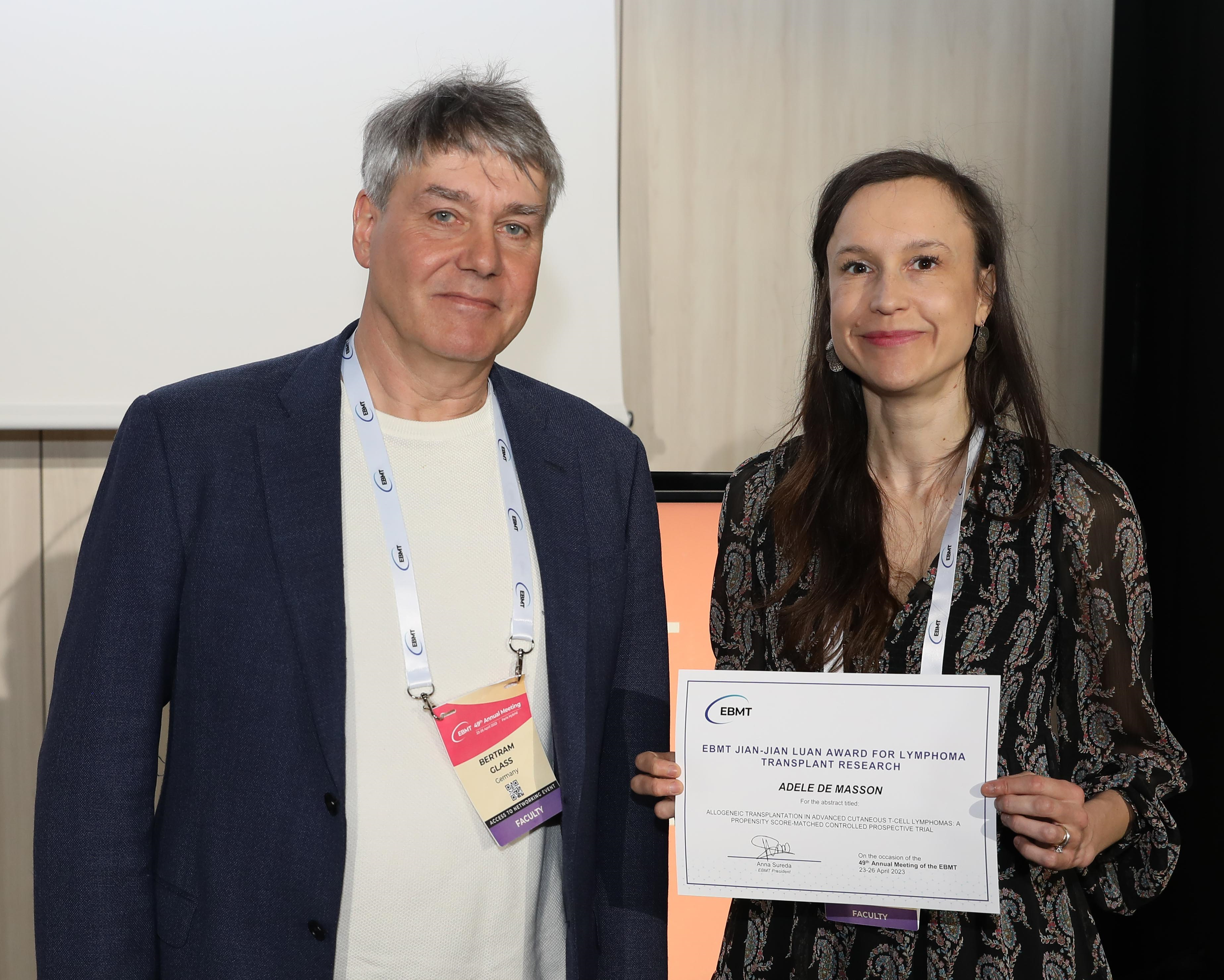 EBMT 2023 Adèle de Masson Jian Jian Luan Award