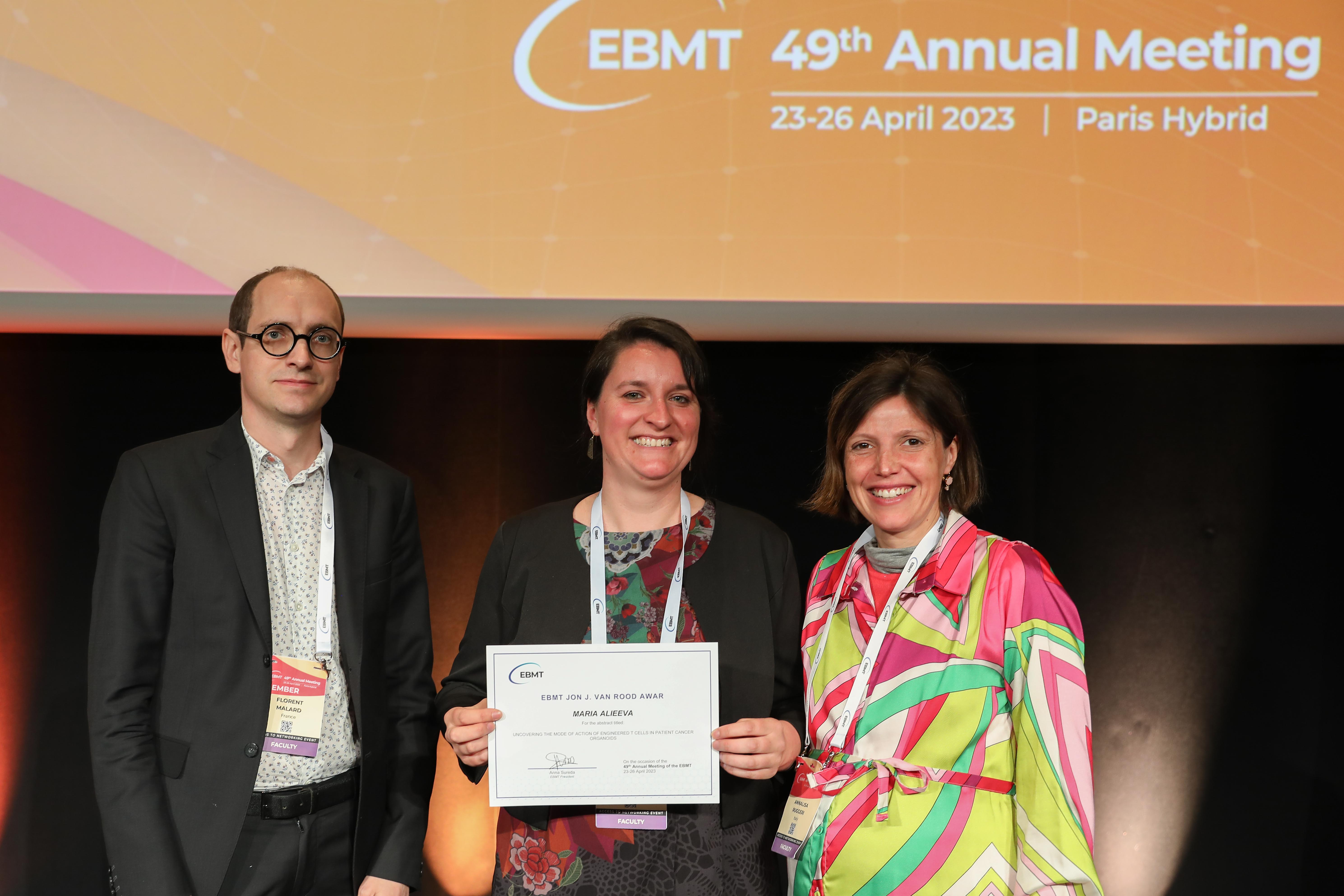 EBMT 2023 Maria Alieva Jon J. van Rood Award