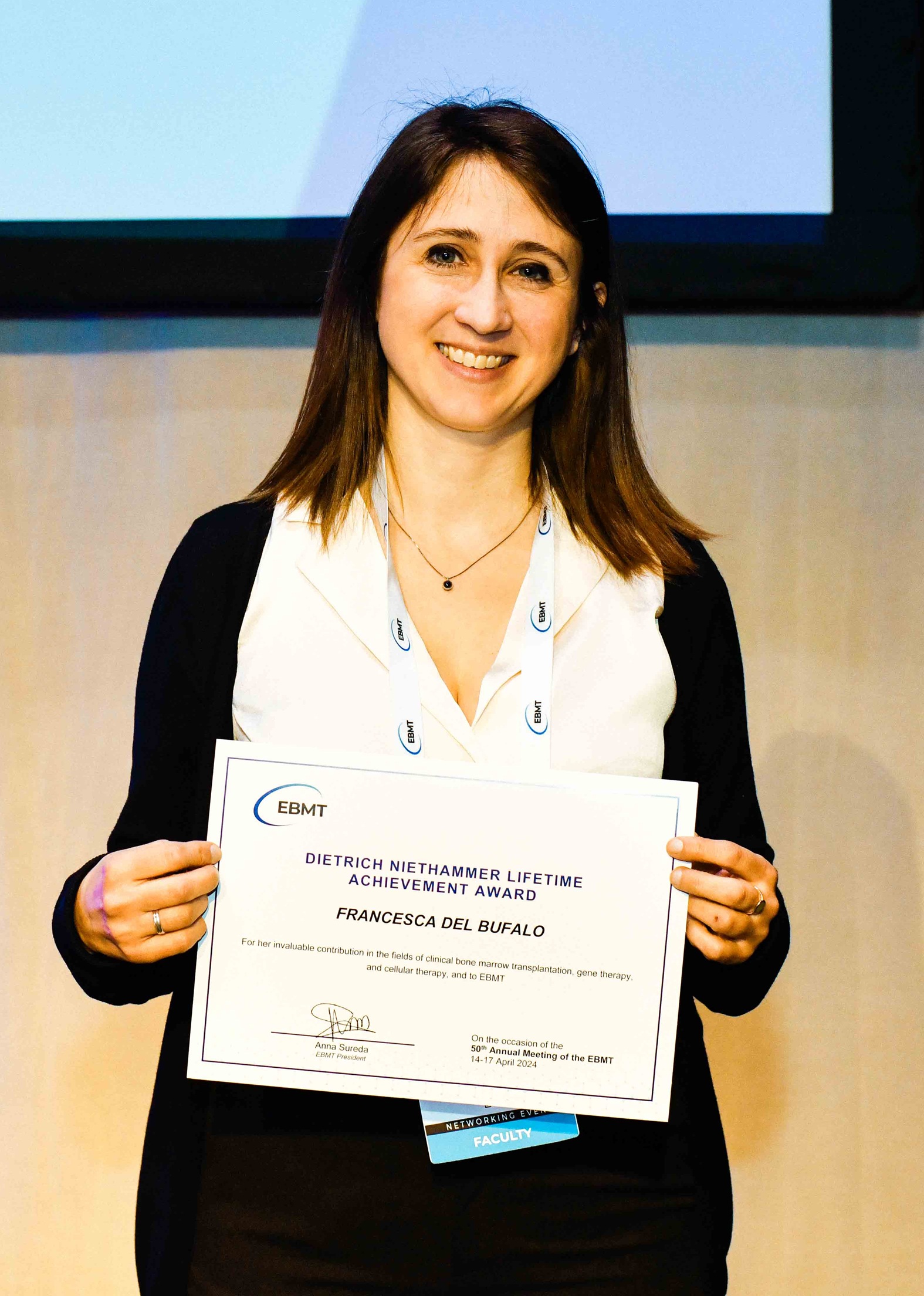 EBMT 2024 Dietrich Niethammer Award Francesca Del Bufalo