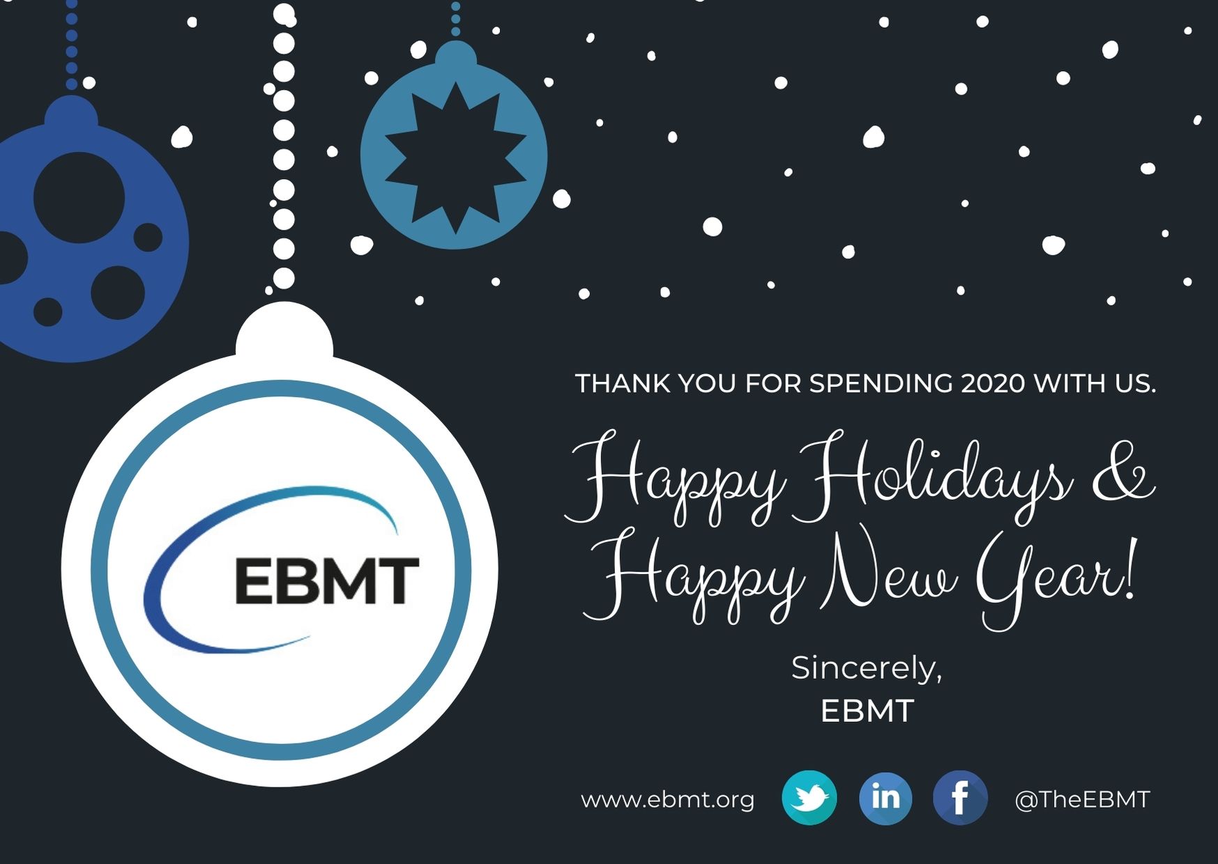 EBMT Holiday Card 2020