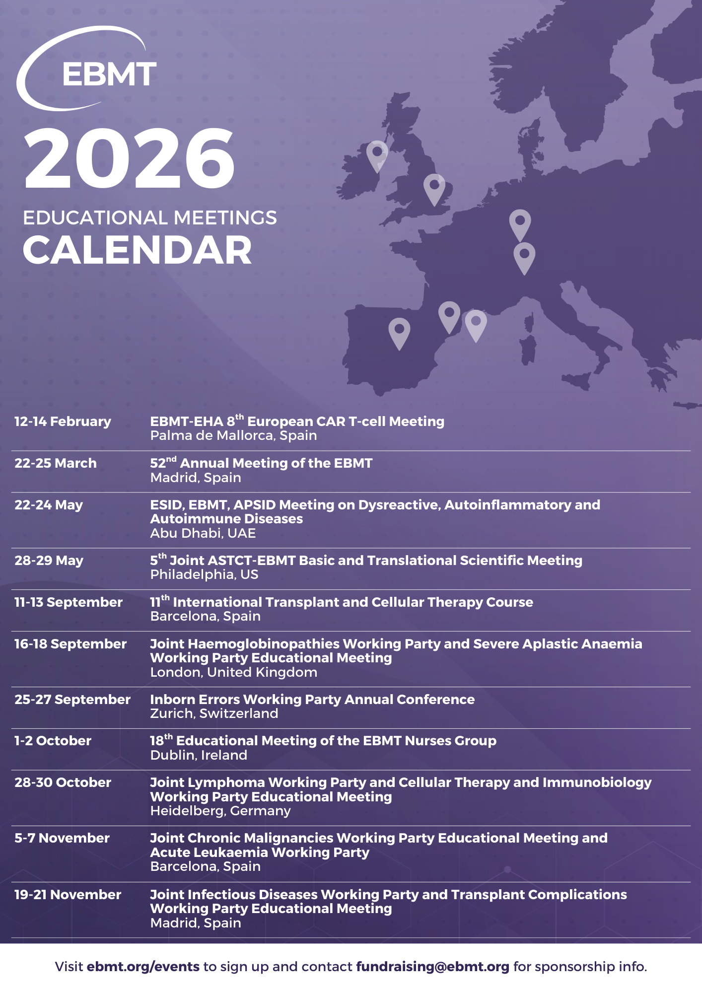 EBMT 2026 Calendar