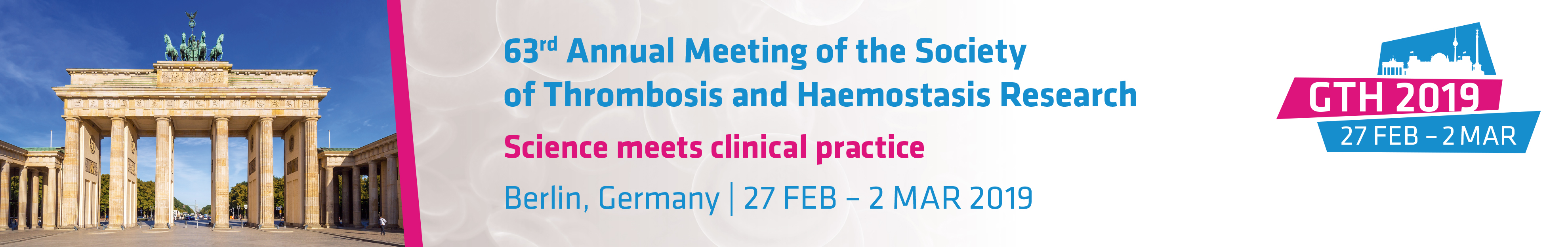 63rd Annual Meeting of the Society of Thrombosis and Haemostasis Research