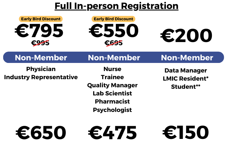 In-person Registration Prices